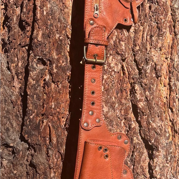 Elegant Tan Leather Women's Belt Utility Festival Everyday - Picture 4 of 4